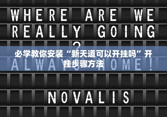 必学教你安装“新天道可以开挂吗”开挂步骤方法
