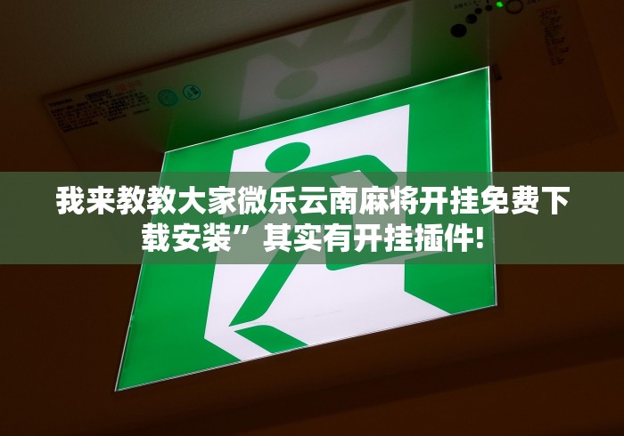 我来教教大家微乐云南麻将开挂免费下载安装”其实有开挂插件!