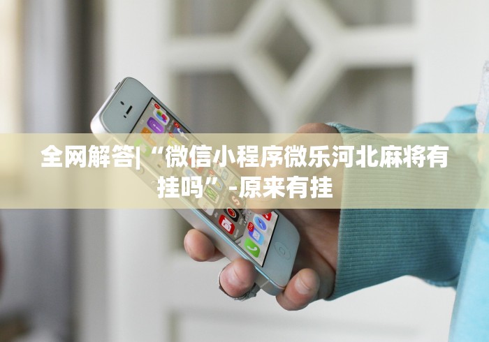 全网解答|“微信小程序微乐河北麻将有挂吗”-原来有挂