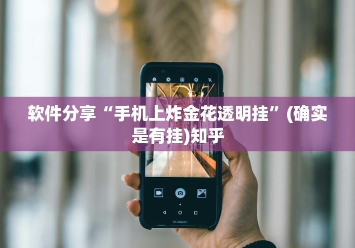 软件分享“手机上炸金花透明挂”(确实是有挂)知乎