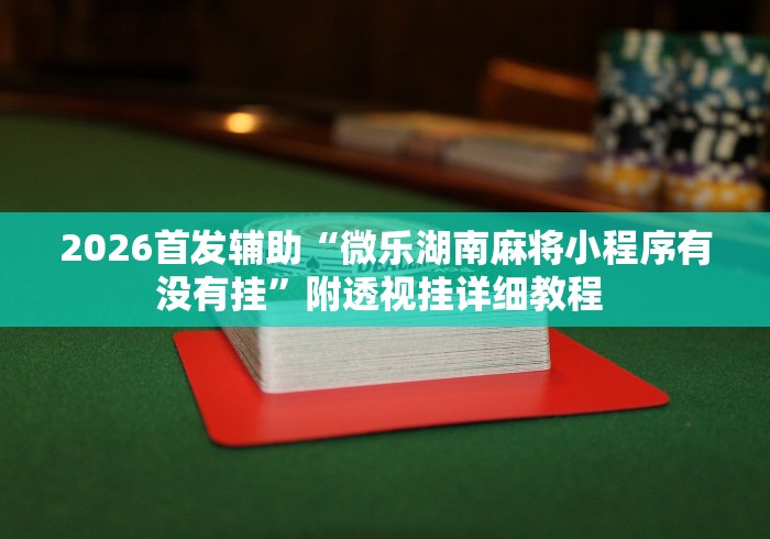 2026首发辅助“微乐湖南麻将小程序有没有挂”附透视挂详细教程 