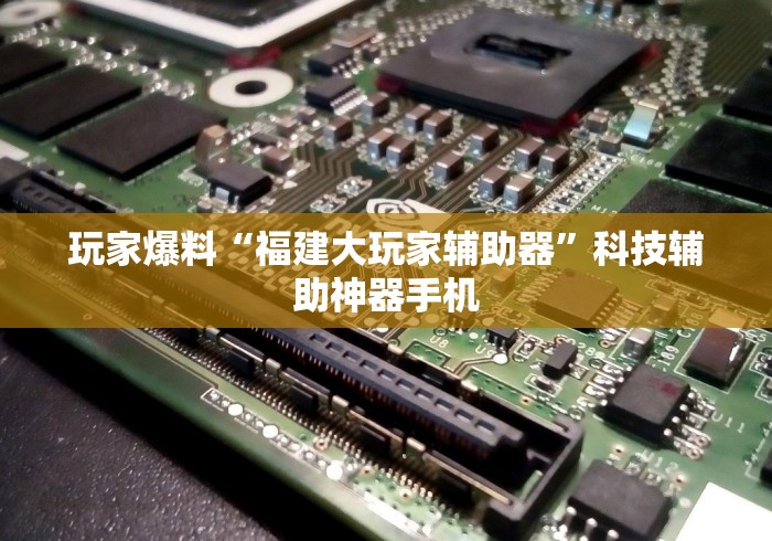 玩家爆料“福建大玩家辅助器”科技辅助神器手机
