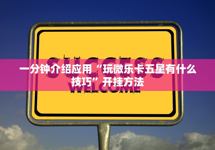 一分钟介绍应用“玩微乐卡五星有什么技巧”开挂方法