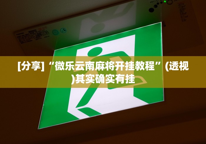 [分享]“微乐云南麻将开挂教程”(透视)其实确实有挂