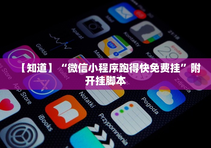 【知道】“微信小程序跑得快免费挂”附开挂脚本