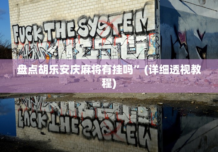 盘点胡乐安庆麻将有挂吗”(详细透视教程)