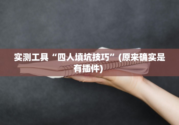 实测工具“四人填坑技巧”(原来确实是有插件) 
