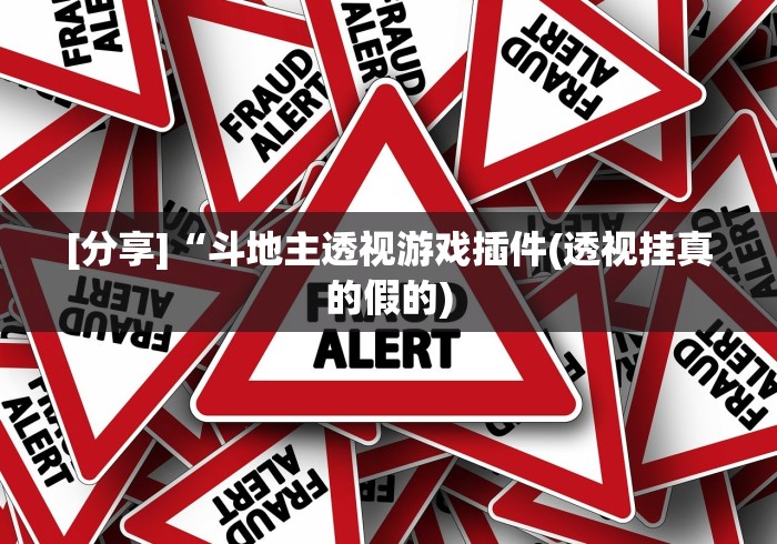 [分享]“斗地主透视游戏插件(透视挂真的假的)