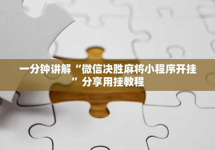 一分钟讲解“微信决胜麻将小程序开挂”分享用挂教程