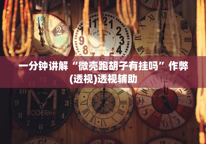 一分钟讲解“微壳跑胡子有挂吗”作弊(透视)透视辅助