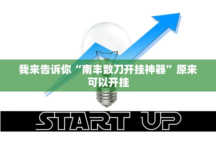 我来告诉你“南丰数刀开挂神器”原来可以开挂