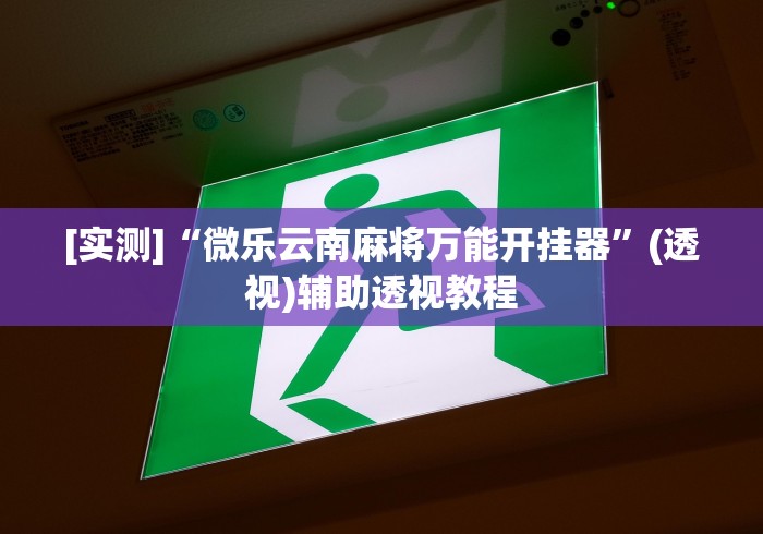 [实测]“微乐云南麻将万能开挂器”(透视)辅助透视教程