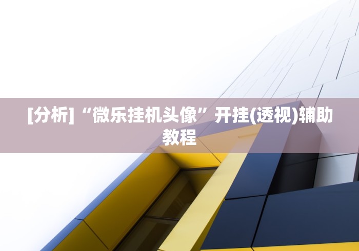 [分析]“微乐挂机头像”开挂(透视)辅助教程