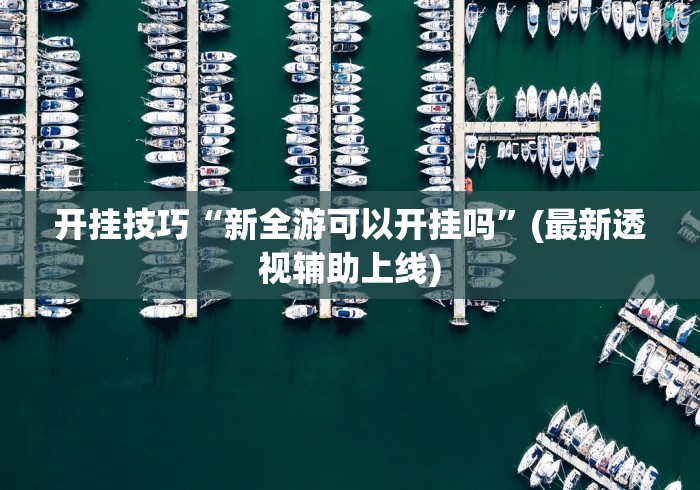 开挂技巧“新全游可以开挂吗”(最新透视辅助上线)