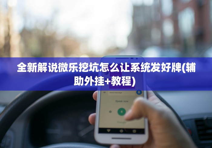 全新解说微乐挖坑怎么让系统发好牌(辅助外挂+教程) 