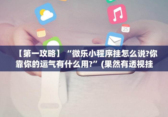 【第一攻略】“微乐小程序挂怎么说?你靠你的运气有什么用?”(果然有透视挂)