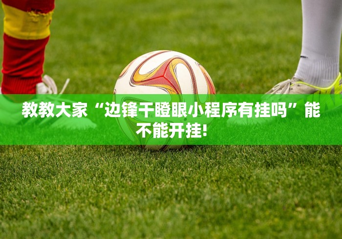 教教大家“边锋干瞪眼小程序有挂吗”能不能开挂!