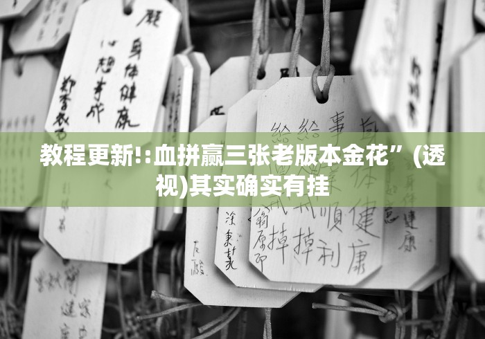教程更新!:血拼赢三张老版本金花”(透视)其实确实有挂