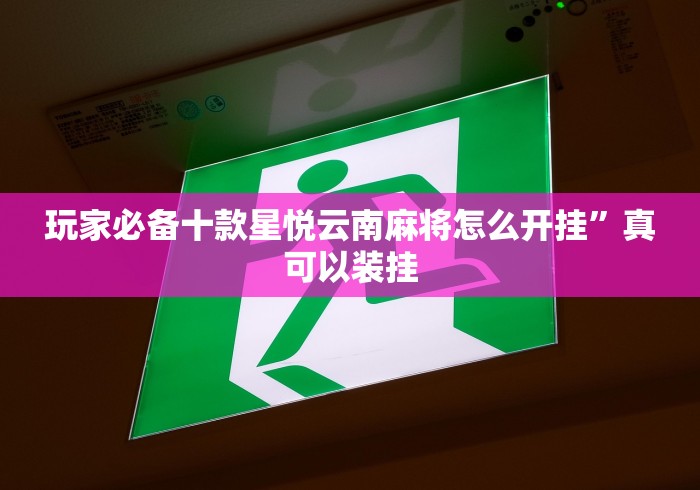 玩家必备十款星悦云南麻将怎么开挂”真可以装挂