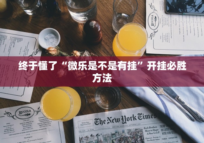 终于懂了“微乐是不是有挂”开挂必胜方法