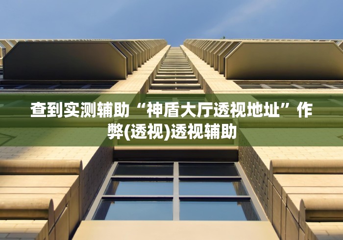 查到实测辅助“神盾大厅透视地址”作弊(透视)透视辅助