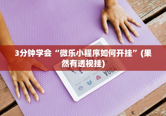 3分钟学会“微乐小程序如何开挂	”(果然有透视挂)