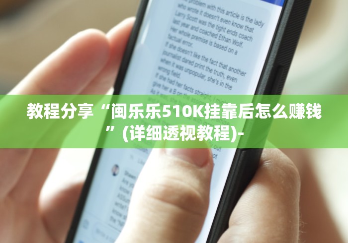 教程分享“闽乐乐510K挂靠后怎么赚钱”(详细透视教程)-