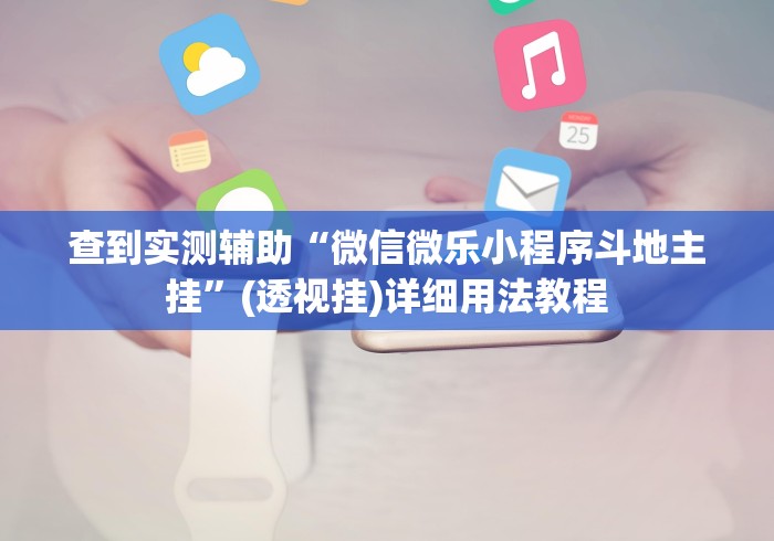 查到实测辅助“微信微乐小程序斗地主挂”(透视挂)详细用法教程