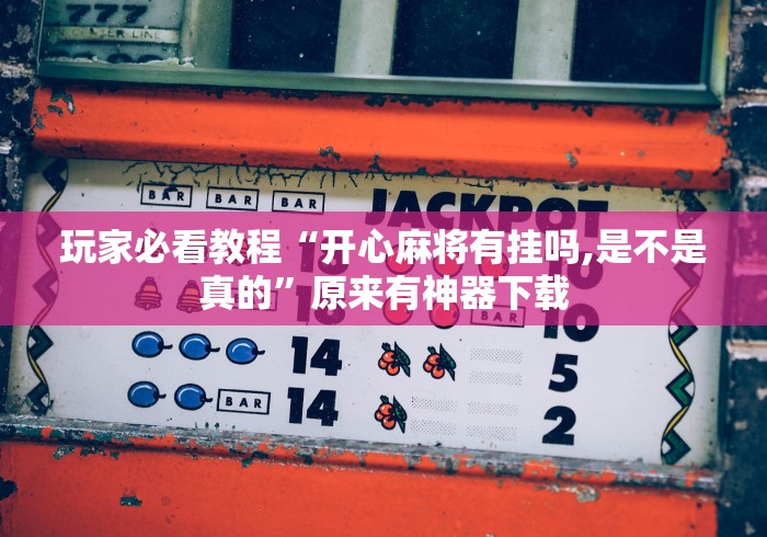 玩家必看教程“开心麻将有挂吗,是不是真的”原来有神器下载