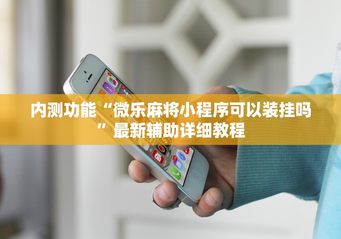 内测功能“微乐麻将小程序可以装挂吗”最新辅助详细教程
