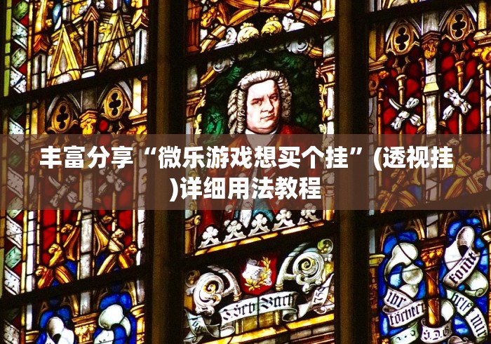 丰富分享“微乐游戏想买个挂	”(透视挂)详细用法教程