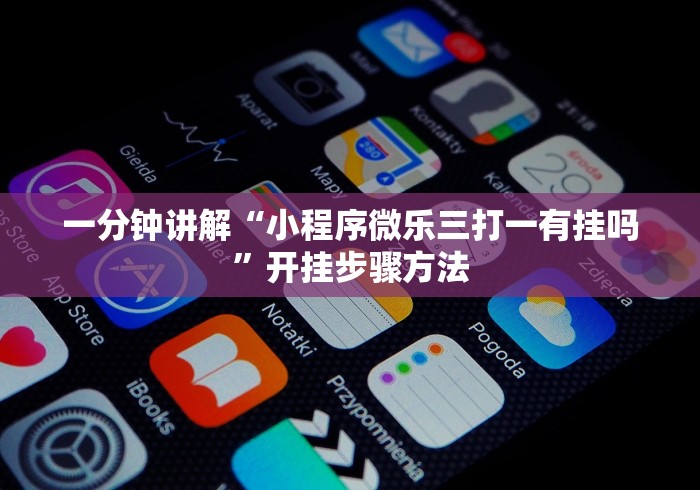 一分钟讲解“小程序微乐三打一有挂吗”开挂步骤方法