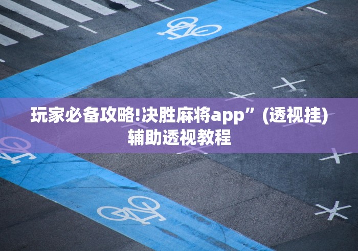 玩家必备攻略!决胜麻将app”(透视挂)辅助透视教程