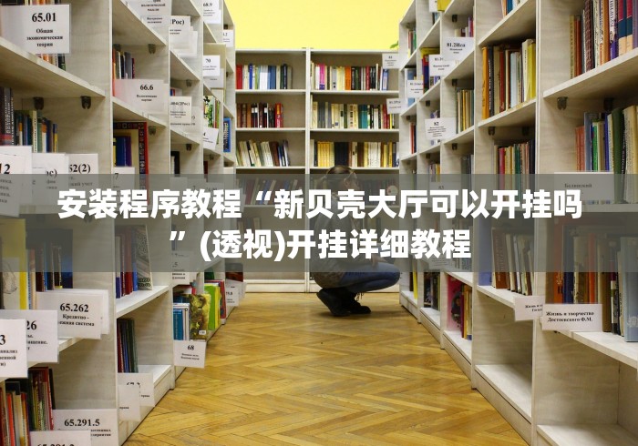 安装程序教程“新贝壳大厅可以开挂吗”(透视)开挂详细教程