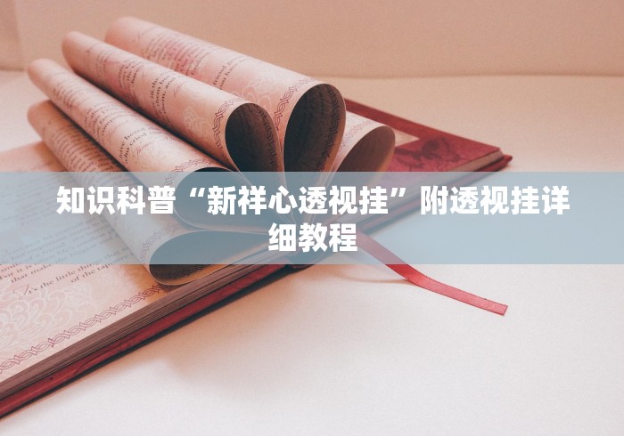 知识科普“新祥心透视挂”附透视挂详细教程