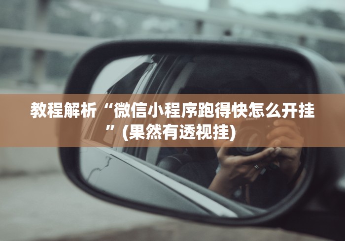 教程解析“微信小程序跑得快怎么开挂”(果然有透视挂) 