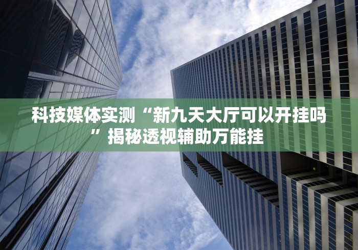 科技媒体实测“新九天大厅可以开挂吗”揭秘透视辅助万能挂 