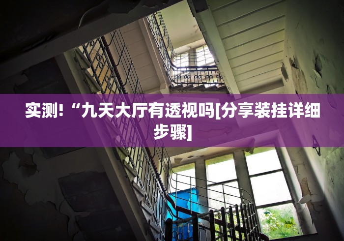实测!“九天大厅有透视吗[分享装挂详细步骤]