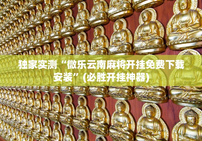 独家实测“微乐云南麻将开挂免费下载安装”(必胜开挂神器)