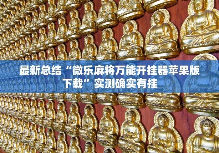 最新总结“微乐麻将万能开挂器苹果版下载”实测确实有挂