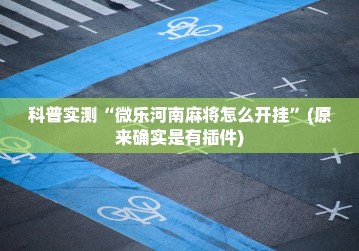 科普实测“微乐河南麻将怎么开挂”(原来确实是有插件)